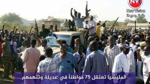 المليشيا تعتقل 75 مواطناً في عديلة وتتهمهم بالتحريض ضد حكومة تأسيس المزعومة
