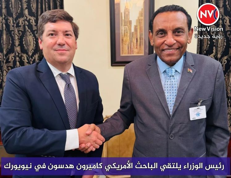 رئيس الوزراء يلتقي الباحث الأمريكي كاميرون هدسون في نيويورك